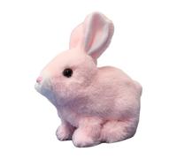 Interactive Rabbit Toy - Jumping Rabbit Companion, Pet Figure with Hanging Ears Pretend Playing Animal Friend, Activity Friend in the Ba Room