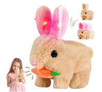 Interactive Rabbit Toy with Carrot,My Realistic Bunny Toy,Easter Bunny Toy