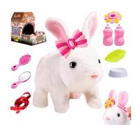 Interactive Realistic Bunny - Jumping Role-Playing Animal - Realistic Robot Bunny | for Boys Girls Birthday New Year Christmas Easter Indoor Home