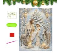 Interactive Religious Creation Pearlescent Rhinestone Painting Art Kit