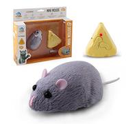 Interactive Remote Control Mouse - Realistic Automatic Movement Visual Style, Compact Handheld Fitment + Wide Range Signal, Resistant Electronic Build - For Outdoor & Home Play