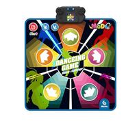 Interactive rhythm dance floor mat for kids featuring various music tracks and sensory motor skills development portable play