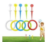 Interactive Ring Toss Set: Target Toss Game Kit, Outdoor Play Equipment | Backyard Skill Challenge Toy Bundle, Act