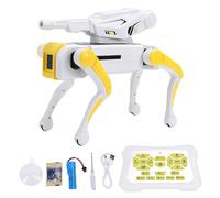 Interactive Robotic Dog, Programmable Quadruped AI Robot with Voice Control Remote for Boys Girls, Learn Coding Logic Games Dance