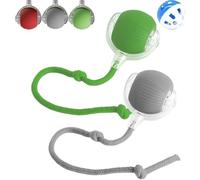 Interactive Rolling Dog Ball, Self Rolling Dog Ball Interactive Cat Toys, Chewie Viral Rolling Dog Ball, Self Rolling Dog Ball with Replacement Rope of Dogs & Cats, 360° Smart Rolling Pet Ball(Gray+Gr
