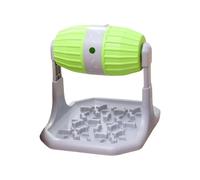 Interactive Rolling Dog Feeder Adjustable Treat Dispenser Puzzle Toy NonSkid Base Cognitive Development Pet Enrichment Activity Cognitive Training Dog Toy