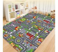 Interactive Rugs Town Road Map City Rug Play Village Mat 80X120Cm