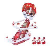 Interactive Santa Climbing Ladder - Remote Control Electric Track Game, Christmas Decoration with LED Light, Holiday Treats for Kids, Festive Toy with Music, Christmas Ornament for Bedroom Use