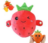 Interactive Sensor Music Doll, Intera Ctive Sensor Music Doll with Piano Musical Sensing Ears, Fruit Sensoring Beat Plush Toy, for Boys and Girls (StrawBerry 1 Pcs)