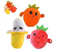 Interactive Sensor Music Doll, Intera Ctive Sensor Music Doll with Piano Musical Sensing Ears, Fruit Sensoring Beat Plush Toy, for Boys and Girls (3 Pcs)