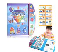 Interactive Sensory Busy Book with Sounds,Alphabet and Numbers Learning Toy for Toddlers 2-6 Years,Learn Activity Book with Touchpoints,Sensory Educational Birthday Gift for Preschoolers (Pink)