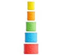 Interactive Silicone Sensory Game Kids, Waterfall Stacking Cups Bathtub Toy | Suction Cup Shower Play Set, Apartment Bathroom Fun, Colorful Accessory with Water-Flow Design, Boy Supply for Girls Bathroom