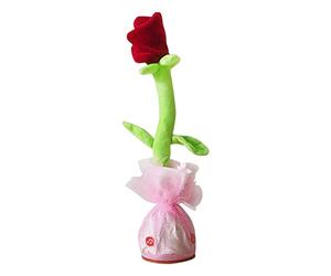 Interactive Singing Dancing Flower Toy for Educational Play - Valentine's Day Simulation Rose for Kids - Learning Experience with Charging Feature (AS SHOW, One Size)