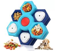Interactive Slow Feeder Dog Bowl - Multi-Layer Rotating Puzzle Toy for Mental Stimulation, Reduce Anxiety & Bloat, Non-Slip Design Fits Small/Medium/Large Dogs (Large)