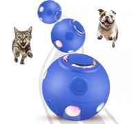 Interactive Smart Pet Toy - Planet-Shaped Moving Dog Ball with LED Lights, Automatic Bouncing Ball, USB Rechargeable, Self-Moving for Dogs and Cats Under 20lbs.