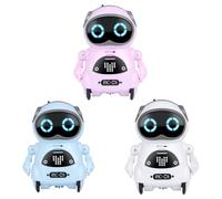 Interactive Smart Robot - Intelligent Robot For Kids - Voice Control Smart Toy,Light-Up Humanoid With Music & Transformable Models,Remote Control STEM Educational Autistic