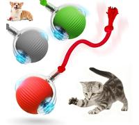 Interactive Smart Roller Ball Dog Toy - 360° Auto Rolling Fast Moving Ball for Indoor Play, Mental Stimulation & Chase Training
