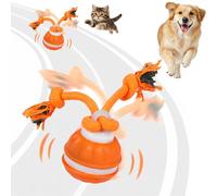 Interactive Smart Rolling Pet Ball, Motion Activated Balls for Medium/Large Dogs, Indestructible, Automatic Moving Dogs Toy Wicked Ball for Boredom, Interactive Dog Ball to Keep Them Busy (Orange)