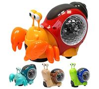 Interactive Snail Toy - Electric Walking Snail, Musical Light Toy | Moving Playtime Entertainment Supporting Sensory Development, Colorful Music Motion Fun For Boys Girls, Indoor Learning Act