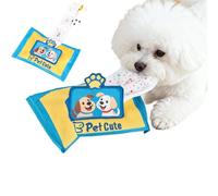 Interactive Snuffle Tissue Box for Dogs, Mental Training Toys for Puppies, Medium & Large Dogs, Hidden Treat Compartments for Indoor & Outdoor Living Room, Garden (Light Blue)