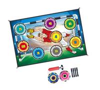 Interactive Soccer Training Gear with Hanging Score Panel and 2 Spheres to Improve Kicking Accuracy Foldable Soccer Goal for Kids
