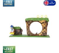 Interactive Sonic The Hedgehog Green Hill Zone Playset with 3 Rings, No Assembly