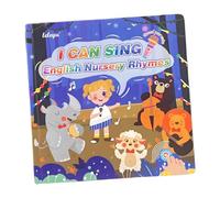 Interactive Sound Book for Toddlers, Nursery Rhymes Music Book with Touchable Buttons, English Song Learning Toy for Kids Ages 2-6 Years, 8.27x8.27 Inch