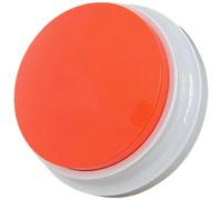 Interactive Sound-Recording Device, Recordable Communication Tool for Animals, Orange and White Press Device, Thick ABS Audio Maker for Training, Clear Voice Playback, Easy Press, Indoor Use