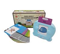 Interactive Speech Reader - Cartoon English Vocabulary Kit | Advanced Audio Module with 224 Pieces for Cognitive Skills(Blue)