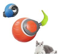 Interactive Speedy Tails Cat Toy for Indoor Cats, Smart Motion Ball with Dual-Speed, USB Rechargeable, Replaceable Tail, Auto Mode, Random Movement for Kitten and Adult Cats (Orange)