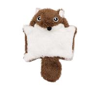 Interactive Squeaky Dog Toy Flying Squirrel Chew Pet Sound Making Crinkle Durable Soft Animal Plaything For Puppies (Brown, 10x14.5cm)