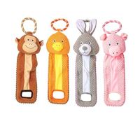Interactive Squeaky Dog Toy, Tough Teething Ring with Internal Squeaker, 6.5 Inch Durable Rubber Game, Heavy Duty Polymer, Modern Aesthetic with High Vis Orange Finish, Training Gear for Home Car
