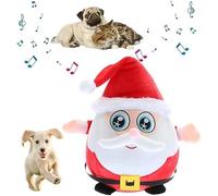 Interactive Squeaky Dog Toys with Interactive Dogs Ball, Dogs Chew Toy Pet Plush Toys for Small Medium Pet Toys to Keep Them Busy Jumping Music (Santa Claus)