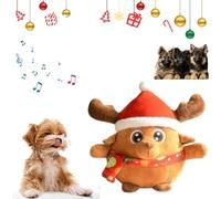 Interactive Squeaky Dog Toys with Interactive Dogs Ball, Talking Dancing Balls USB Rechargeable Washable Cartoon Plush Sound Electronic, Portable Chew Suitable Features Recording and Music Modes(#E)