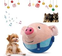 Interactive Squeaky Dog Toys with Interactive Dogs Ball, Talking Dancing Balls USB Rechargeable Washable Cartoon Plush Sound Electronic, Portable Chew Suitable Features Recording and Music Modes(#A)