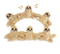 Interactive Squeaky Hide and S ctivity Dog Toy, Replacement Animals Sloth Pack of 6