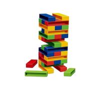 Interactive Stacking Blocks Game Bright Building Set for Group Activities, Indoor Tower Play Toy Serving Family Use with 39 Pieces Daily Stacking Balance Blocks Tower Building Toy Colorful Block Game
