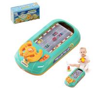 Interactive Steering Wheel Game For Kids, Electric Simulation Steering Wheel Toy, Driving Steering Wheel Toy, Car Adventure Games Driving Simulation Toy With Sounds Interactive Educational (Green)