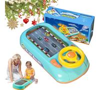 Interactive Steering Wheel Game for Kids,Racing Adventure Car Steering Wheel with Sound Effects,Car Adventure Games Driving Simulation Toy Speed Car Toy Interactive Educational Toys Gift (Light Green)