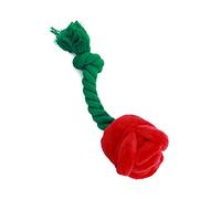 Interactive Stuffed Dog Chew Toy for Small and Medium Dogs Plush Squeak Toy Rose Flower Reducing Boredom & Anxiety