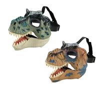Interactive T-Rex Mask for Kids with Realistic Sounds - Dinosaur Mask with Roar, Adjustable Strap, Realistic Texture - Educational Toy for Carnival and Imaginative Play (Age 36M+)