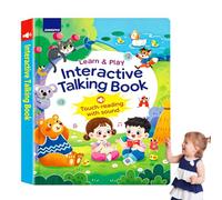 Interactive Talking Book, Rechargeable English Sound Book with Interactive Learning, Educational Reading Toy for Toddlers and Preschoolers，A