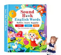 Interactive Talking Book, Rechargeable English Sound Book with Interactive Learning, Educational Reading Toy for Toddlers and Preschoolers，D