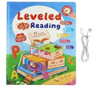 Interactive Talking Book, Word Learning Book for Boys Girls Kids Ages 3+ | 17 Reading Stories, 200+ Words & Phrases, Rechargeable, Alphabet & Sight Words, for Preschool Daycare Bedtime, Christmas Gift