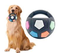 Interactive Tough Dog Ball Toy, Pet Dog Football Shape Toy, Interactive Tough Ball, Rubber Chewable Material, Puppy Balls for Small Puppy, Pet Teeth Cleaning Puppys Chew (Black)