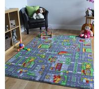 Interactive Town Road Map City Rug Play Village Mat Toy Car Play Mat 80 X 120 Cm
