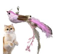 Interactive Toy for Cats with Birds - Bird Head with Cats for Cats, Realistic Teaser of the Kitten, Interactive Spare Parts for Birds, Realistic Feathers with Bells