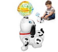 Interactive toy for dancing dogs, acrobatic animal singing toy made of ABS material, illuminated imitates animals leading the hearing of musical dance ball, development of interest.