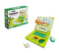 Interactive Toy Laptop-Featuring Lights, Sounds, and Educational Games-Fostering Creativity and Motor Skills Through Play, Pre School Laptop Interactive Educational Kids Computer Toy For Kids，Green