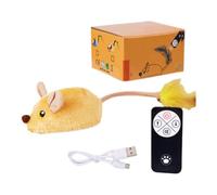 Interactive Toy Mouse Moving Toys Simulation Mouse Robotic Toy Remote Self Toys Play for Cat Controlled Squeaky